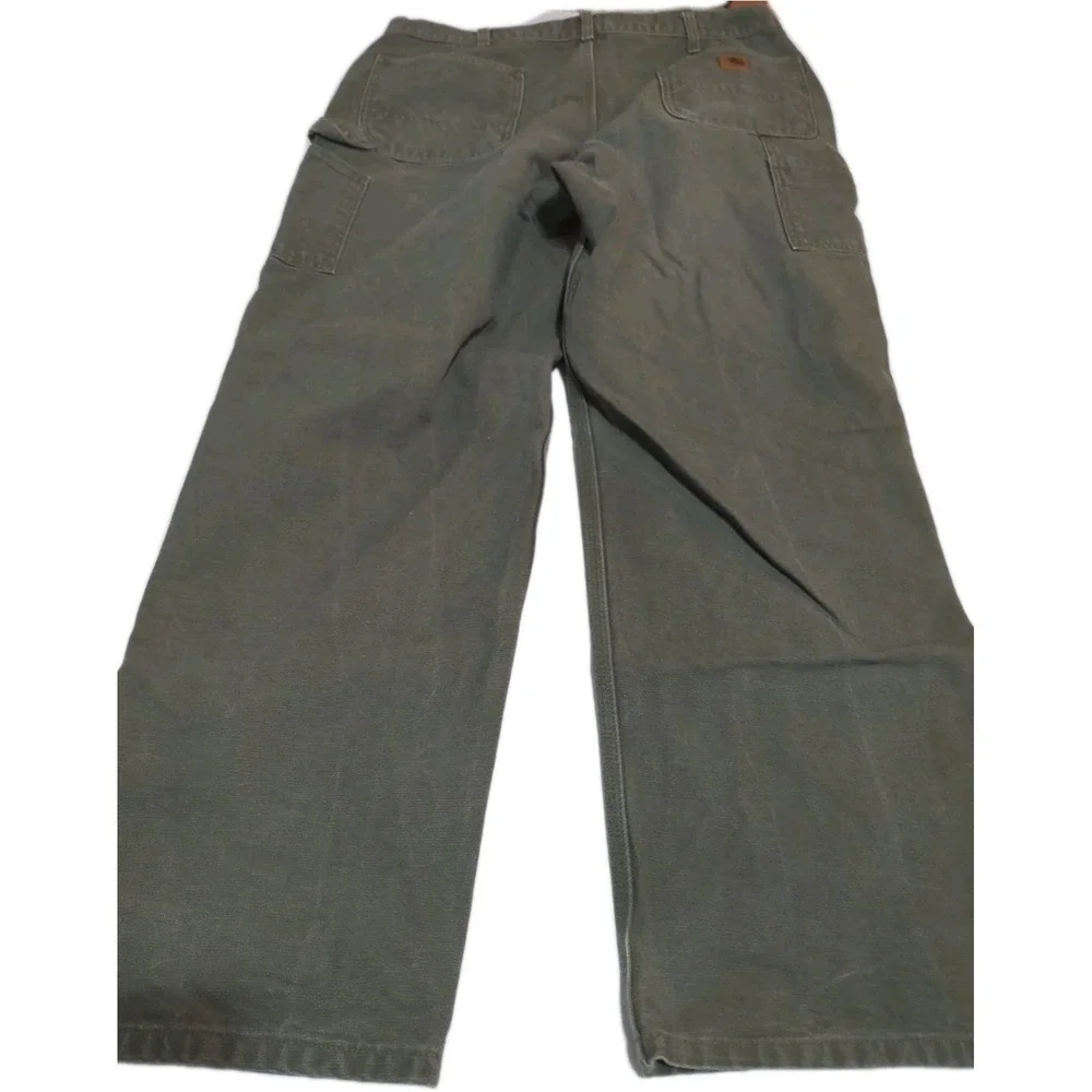 Carhartt Dungaree Carpenter Canvas Pants Men 38x34 Washed Duck Work B11 MOS